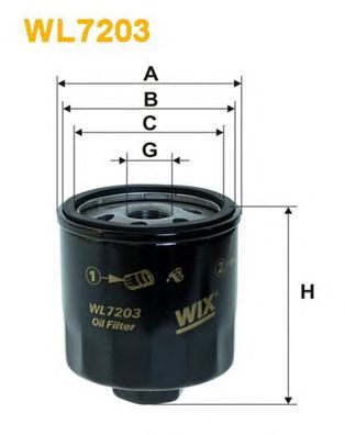 WIX FILTERS wl7203 -  Фильтр масляный двигателя